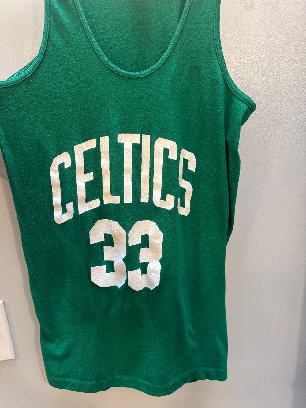 LOGO 7 Green Celtics Tank Top with White Lettering and #33